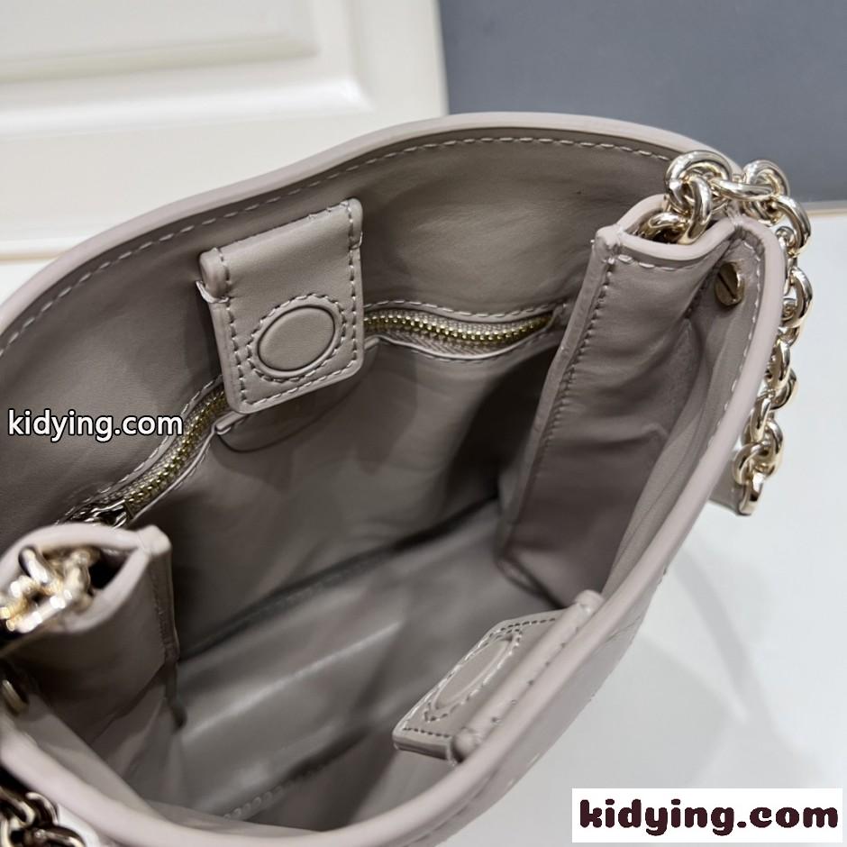 クリスチャン・ディオール Dior Trianon チェーン付き バーティカルバッグ スモール コピー グレージュ-5