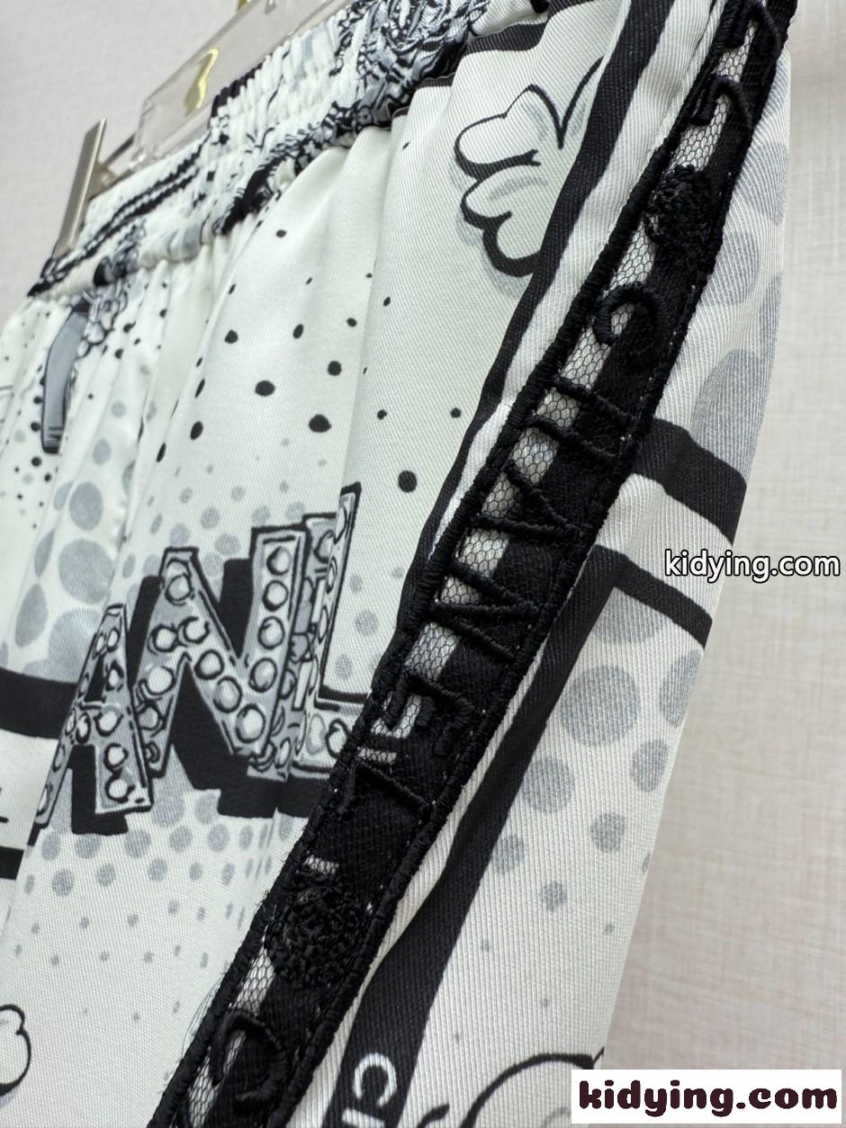 コミックプリント ワイドパンツ シャネル パンツ コピー 合わせやすい-2