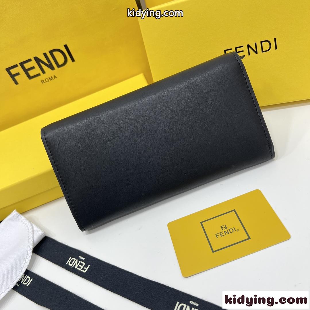 FENDI ROMA コンチネンタル財布 フェンディ 財布 人気 コピー ウォレット ブラック-2