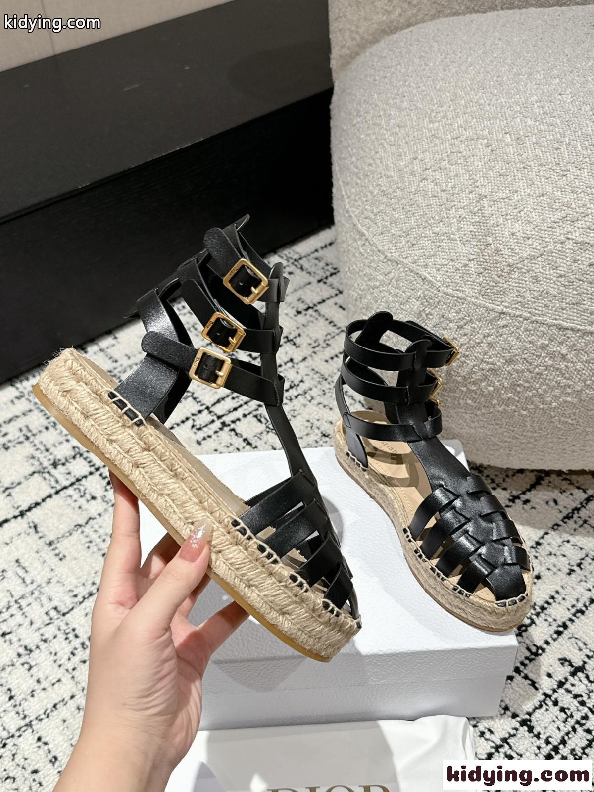 Dioriviera Dior Marine サンダル クリスチャン・ディオール サンダル コピー ブラック-2