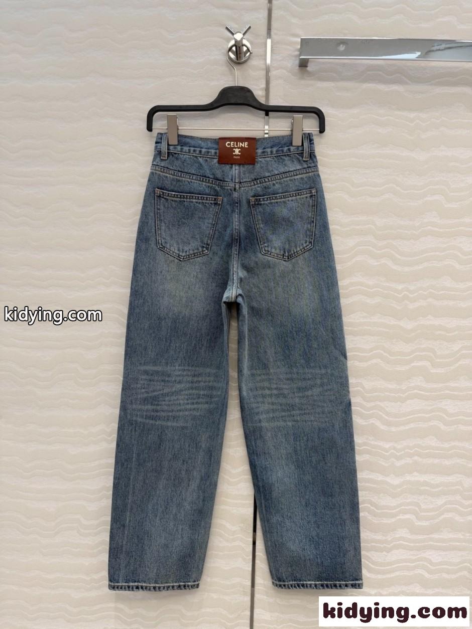 セリーヌ ジーンズ コピー 合わせやすい スタイリッシュ デニムパンツ ブルー-0
