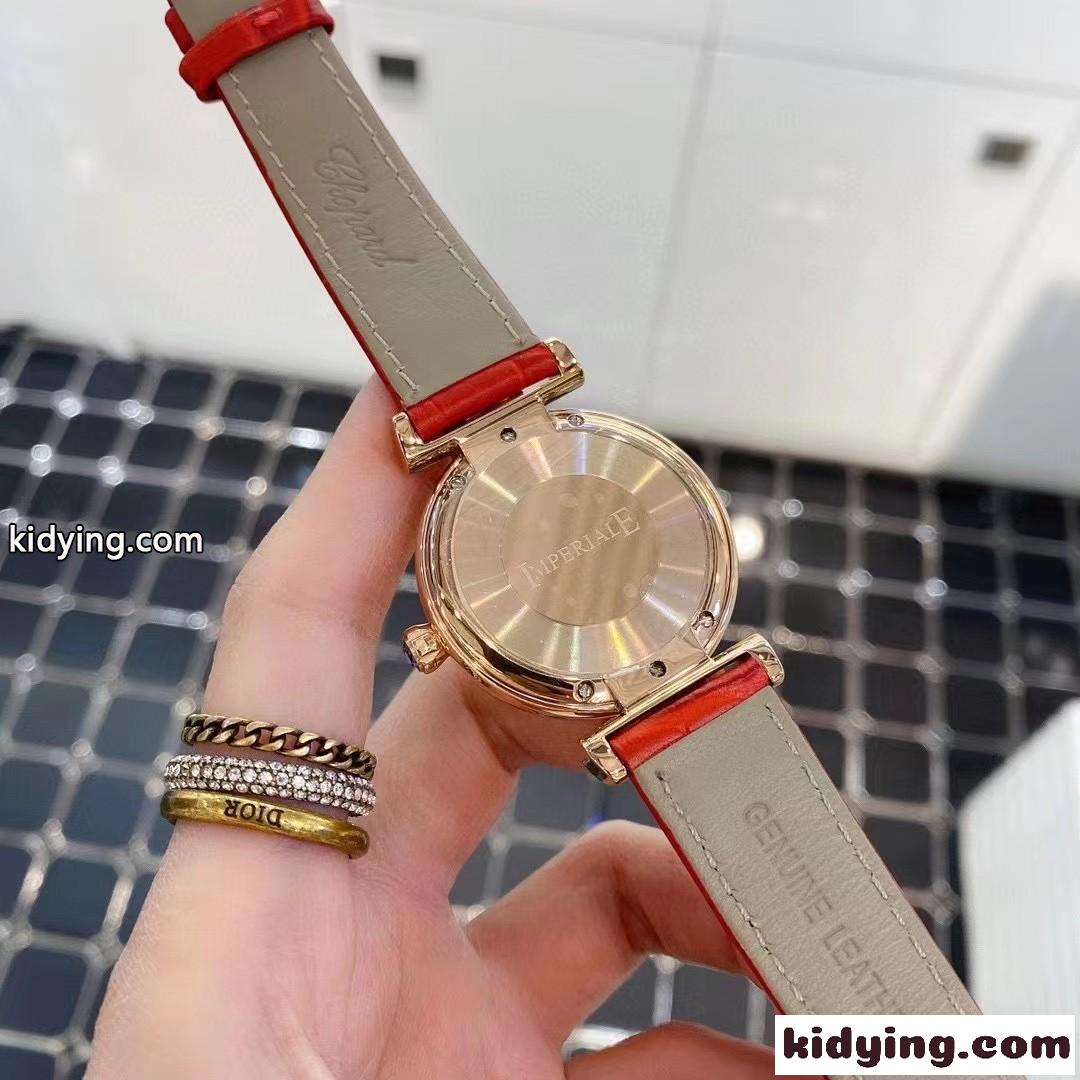 おしゃれ 革ベルト レディース 36mm 腕時計 ショパール 時計 コピー ウォッチ-2