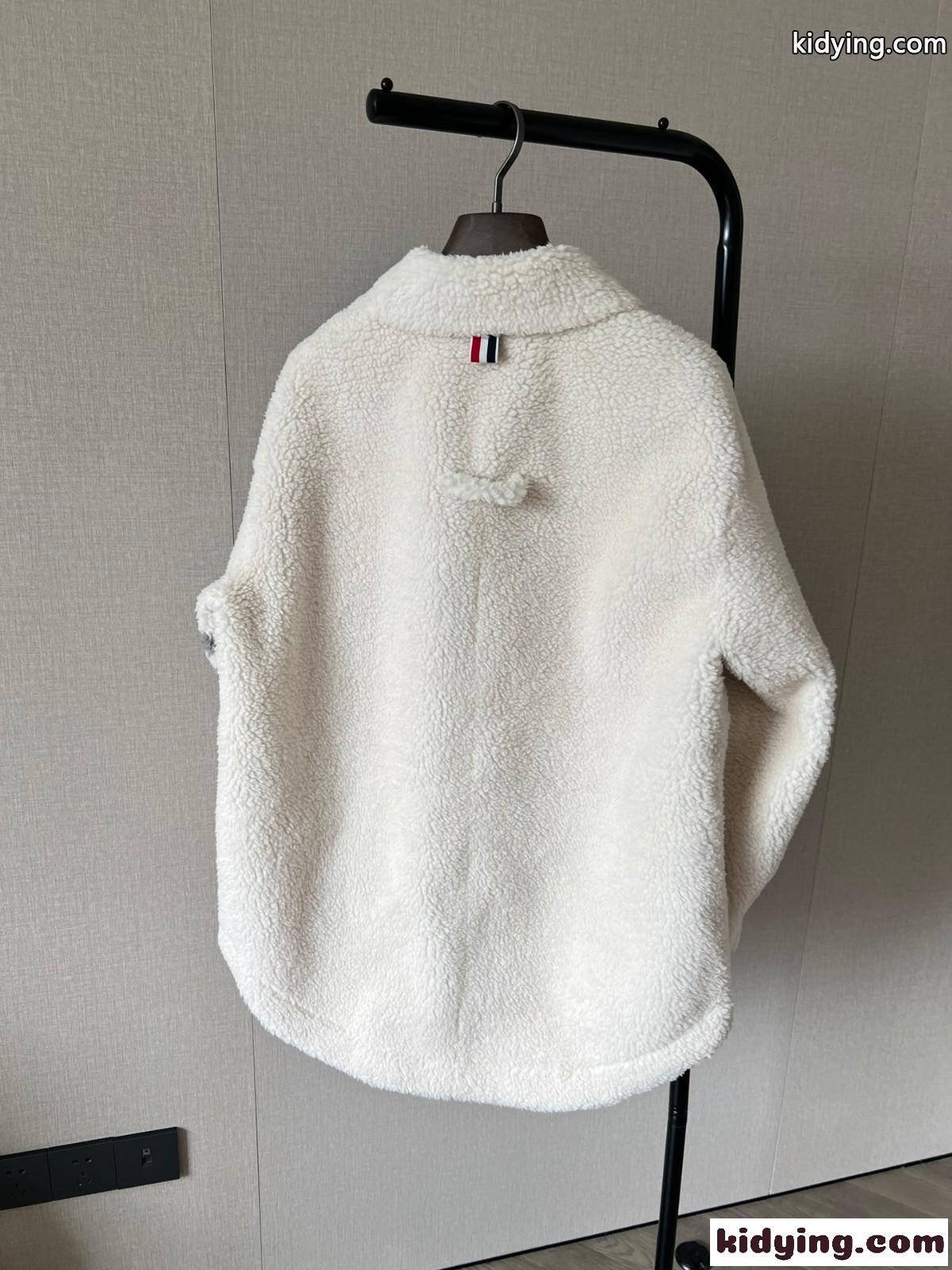 4BAR オーバーサイズ シャツジャケット トムブラウン ジャケット コピー ホワイト-4