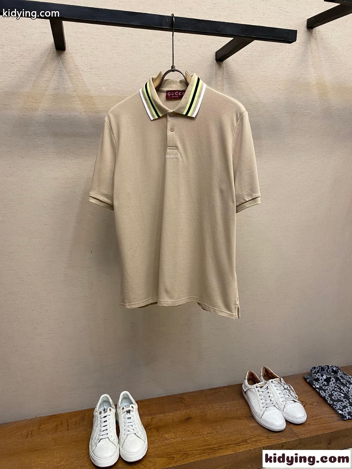 カジュアル グッチ 半袖Tシャツ コピー コットンピケ ポロシャツ-0