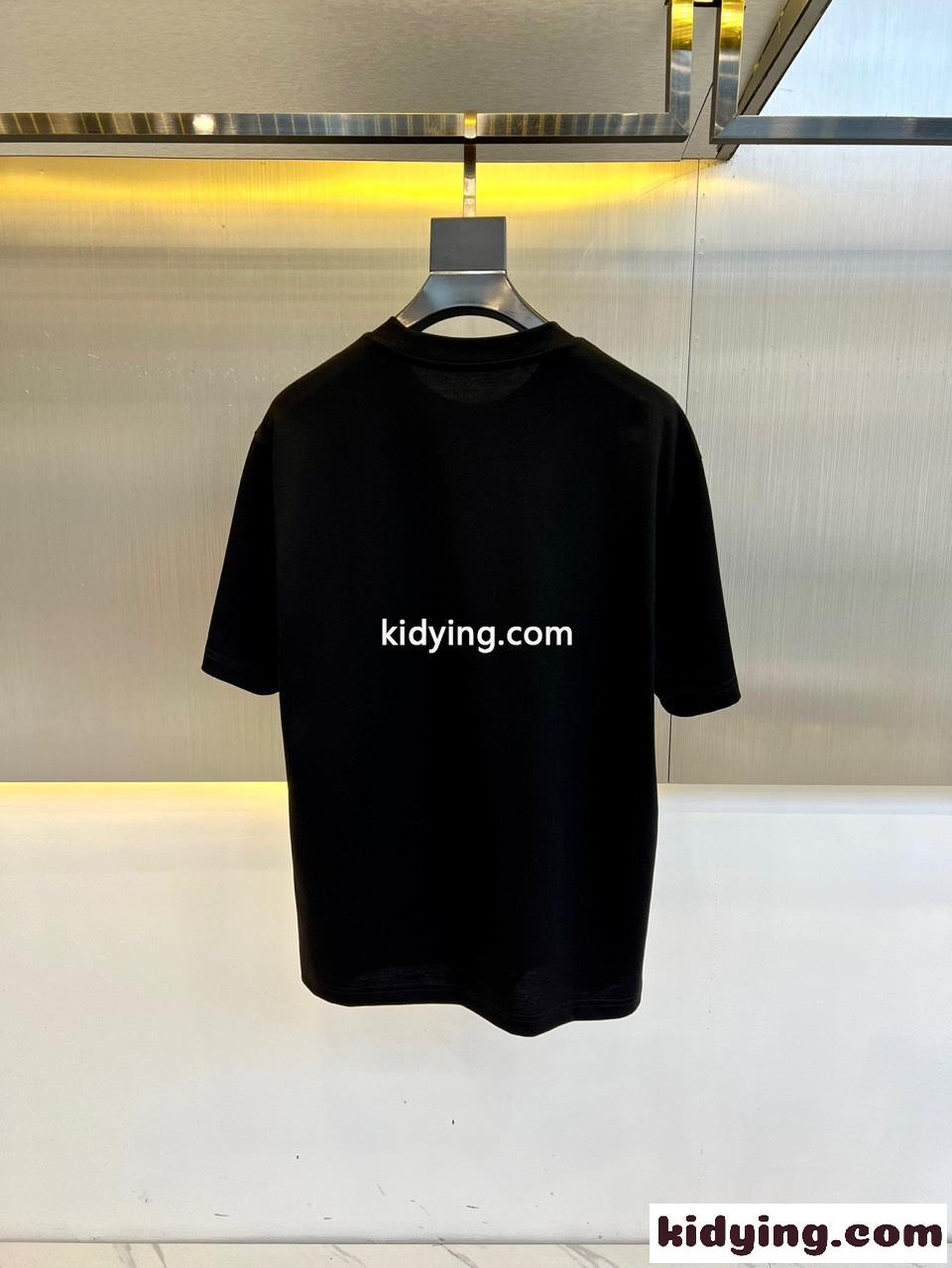 人気新作 コットン クルーネック Tシャツ バーバリー 半袖Tシャツ コピー ブラック-4