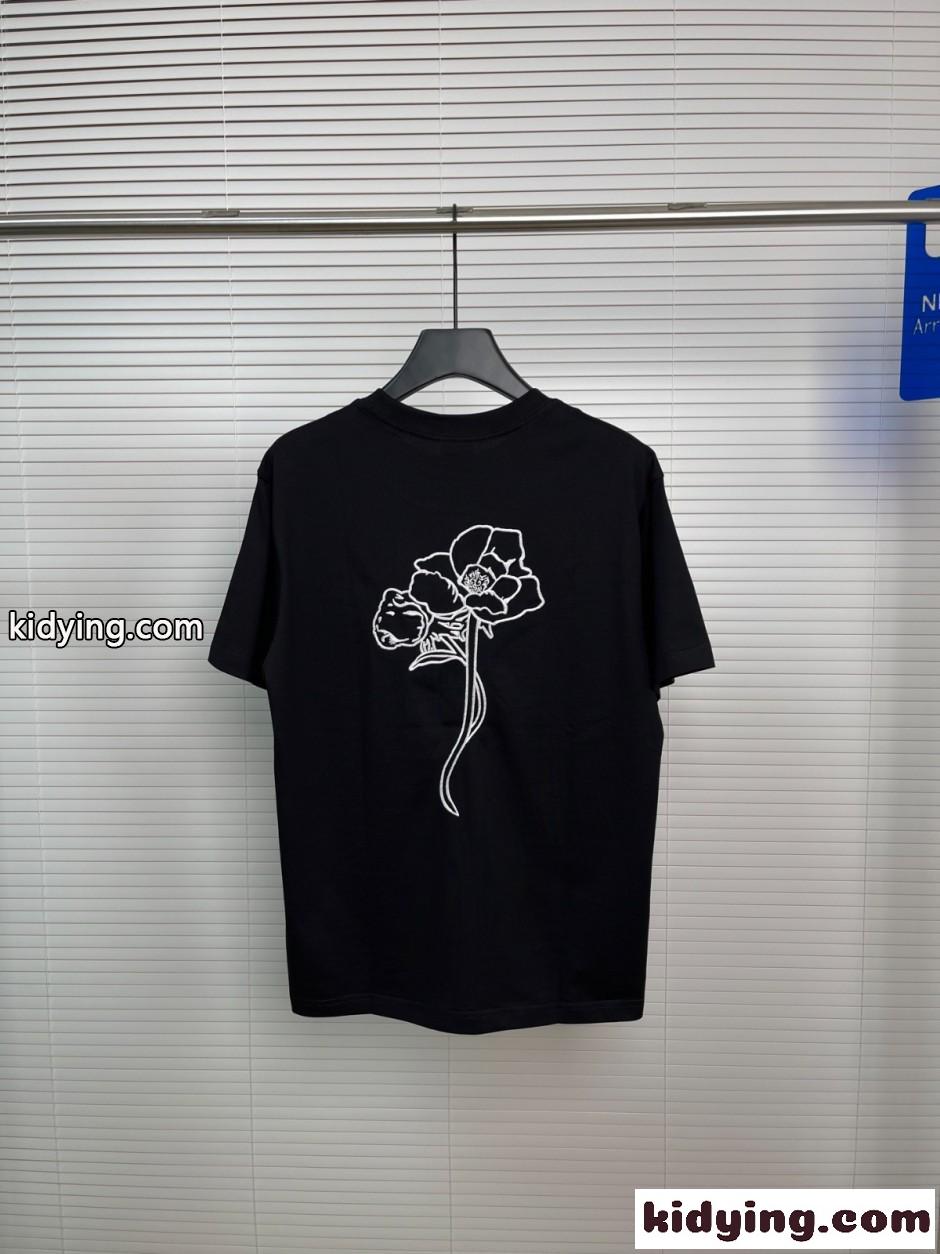 カジュアル 洗練された ロゴ刺繍 半袖Tシャツ ケンゾー Tシャツ コピー ブラック-4