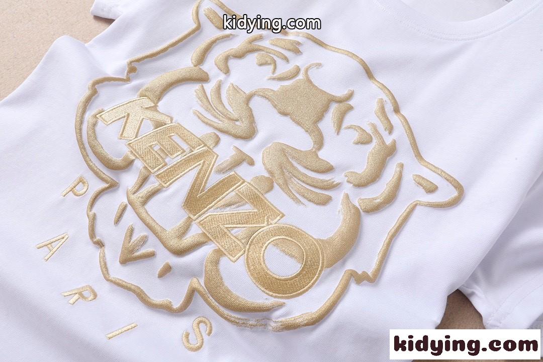 カジュアル 合わせやすい タイガー 刺繍 メンズ 春夏 半袖 トップス ケンゾー tシャツ コピー 定番 人気 着心地いい-4