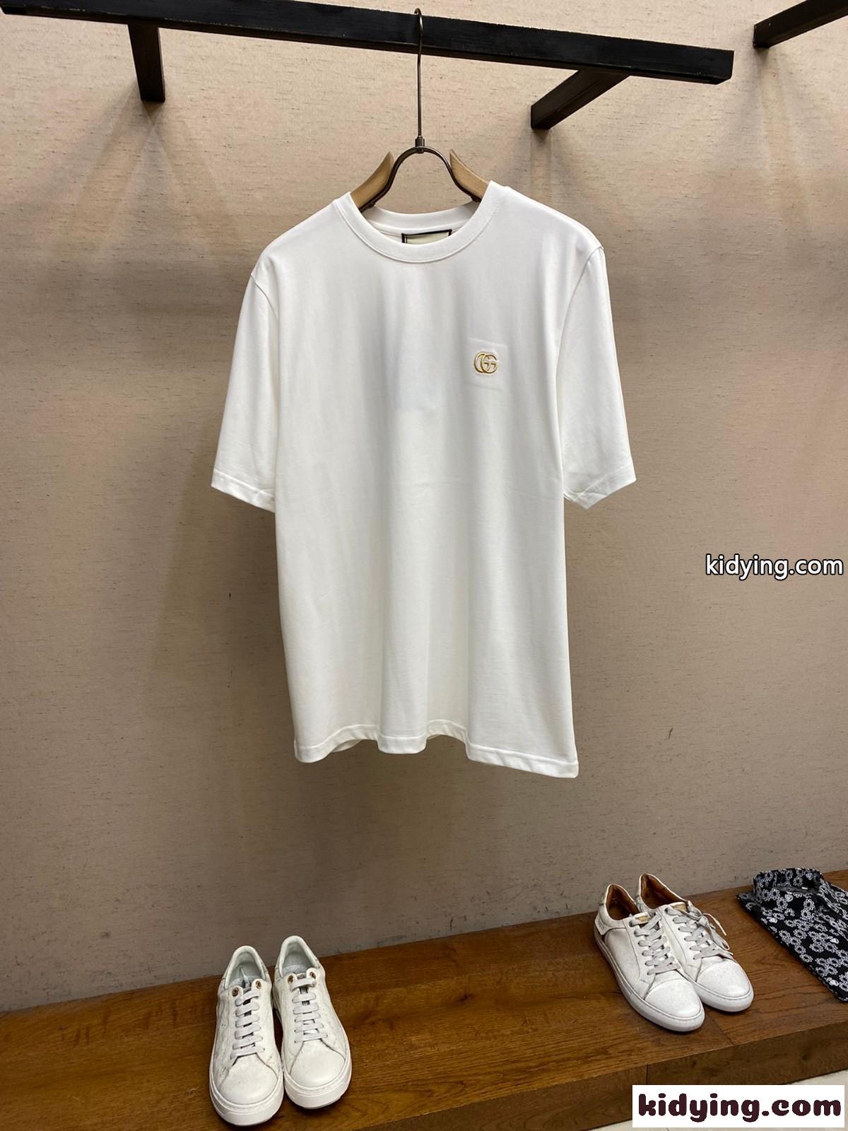 シンプル 合わせやすい クルーネック グッチ Tシャツ コピー 半袖Tシャツ ホワイト-0