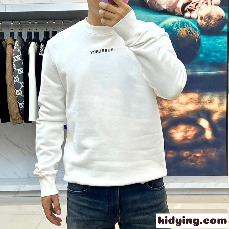 バーバリー Tシャツ コピー 定番 プリント クルーネック コットン スウェットシャツ ホワイト-2
