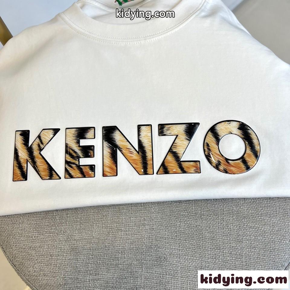 シンプル ロゴ 半袖Tシャツ ケンゾー Tシャツ コピー クルーネック ホワイト-2