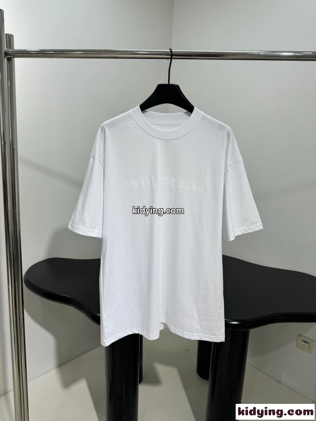 オーバーサイズ 半袖Tシャツ アレキサンダーワング Tシャツ コピー コットン ホワイト-0