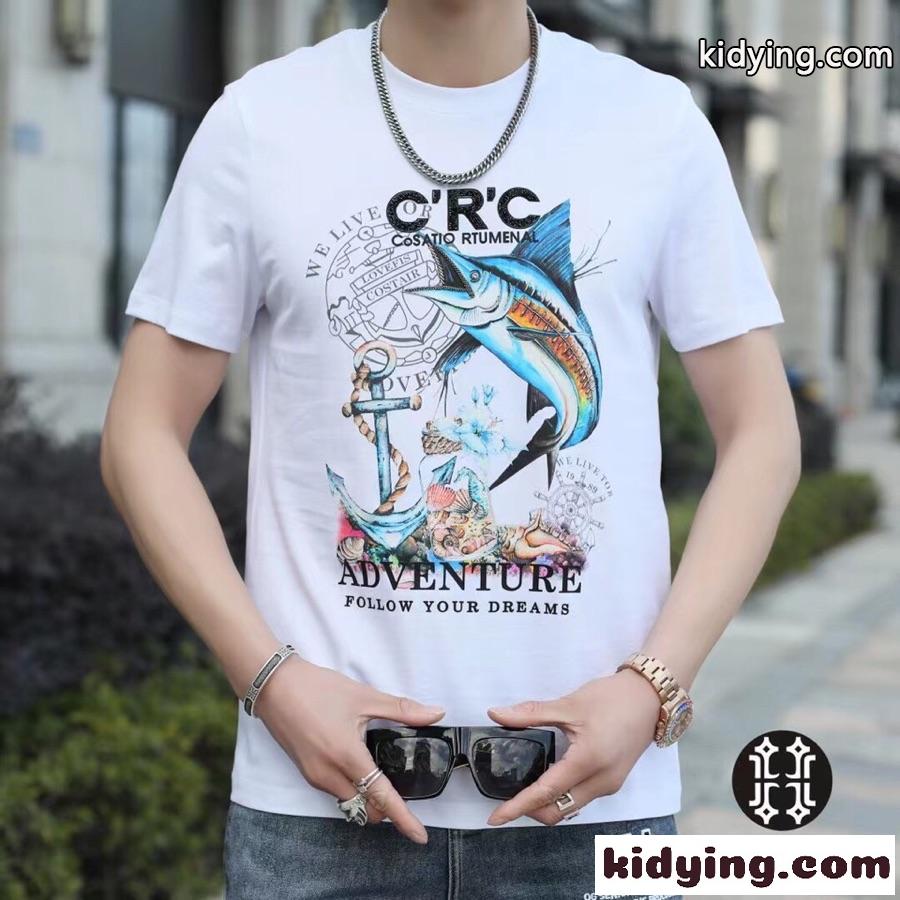 定番 着心地いい クールネック プリント クリスチャン・ディオール Tシャツ コピー メンズ 半袖 カジュアル-1
