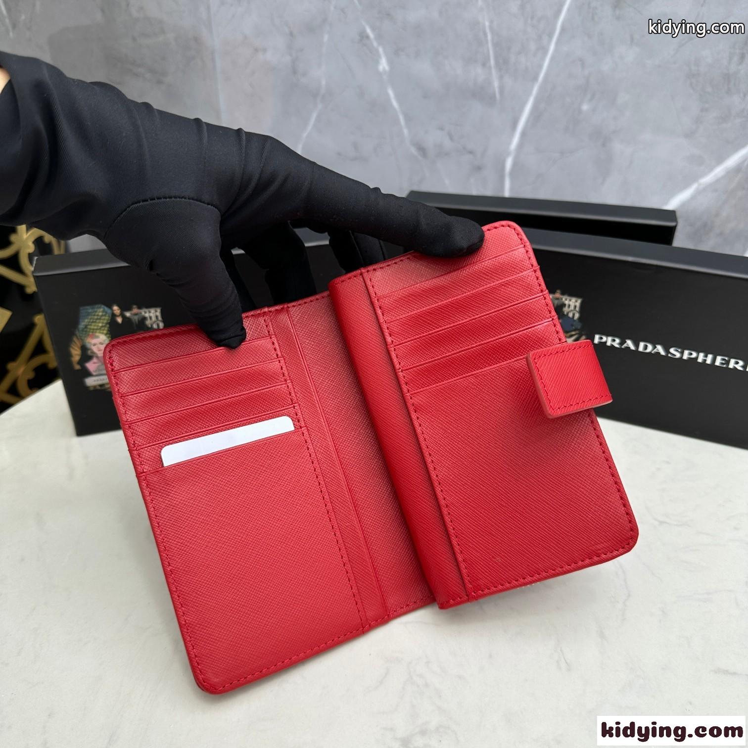 洗練された 定番 二つ折り財布 プラダ 財布 コピー レッド-4
