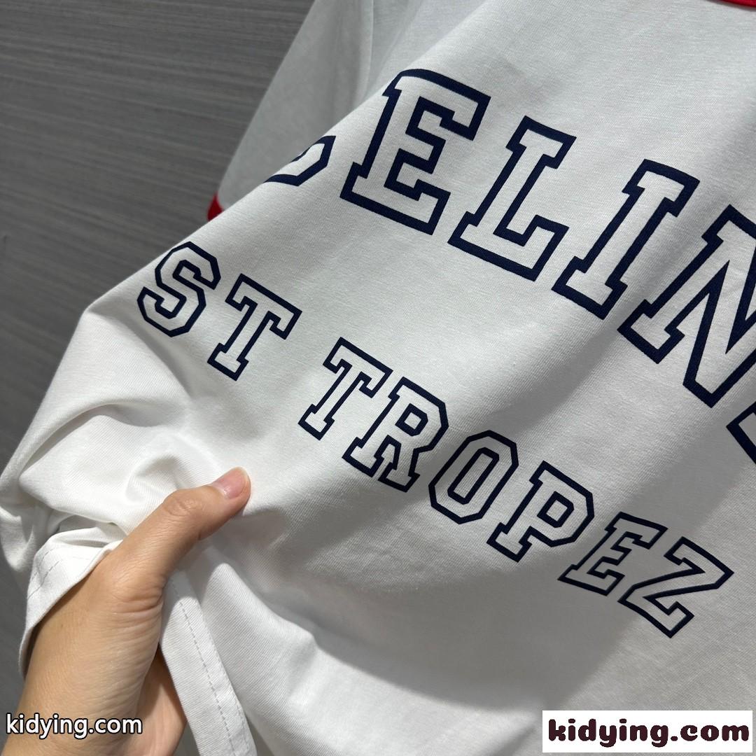 セリーヌ CELINE ST TROPEZ コットン Tシャツ スーパーコピー クルーネック 半袖-2