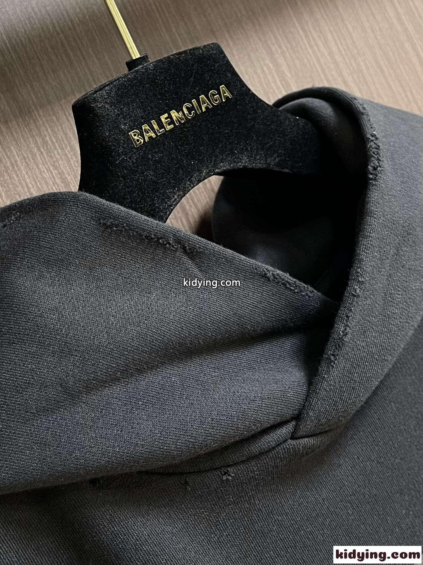 ユニセックス 3B Liquified Hoodie バレンシアガ パーカー コピー ブラック-3