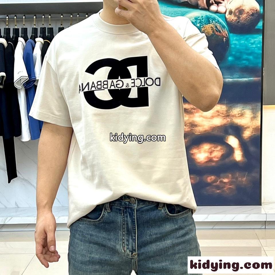 大人気 ロゴプリント クルーネック ドルチェ&ガッバーナ 半袖Tシャツ コピー-2