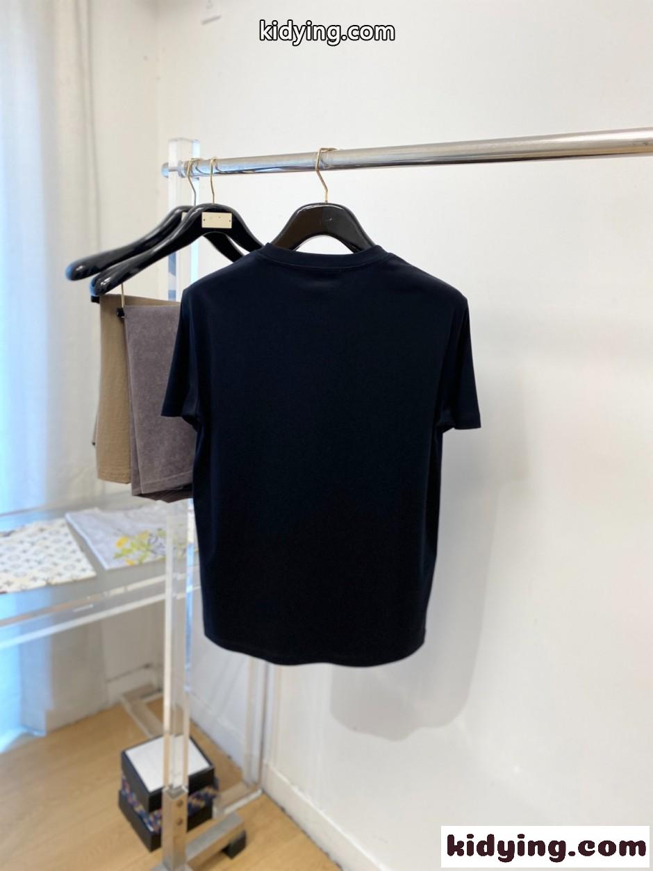 ホースモチーフ ラインストーン 半袖Tシャツ エルメス Tシャツ 偽物 ブラック-4