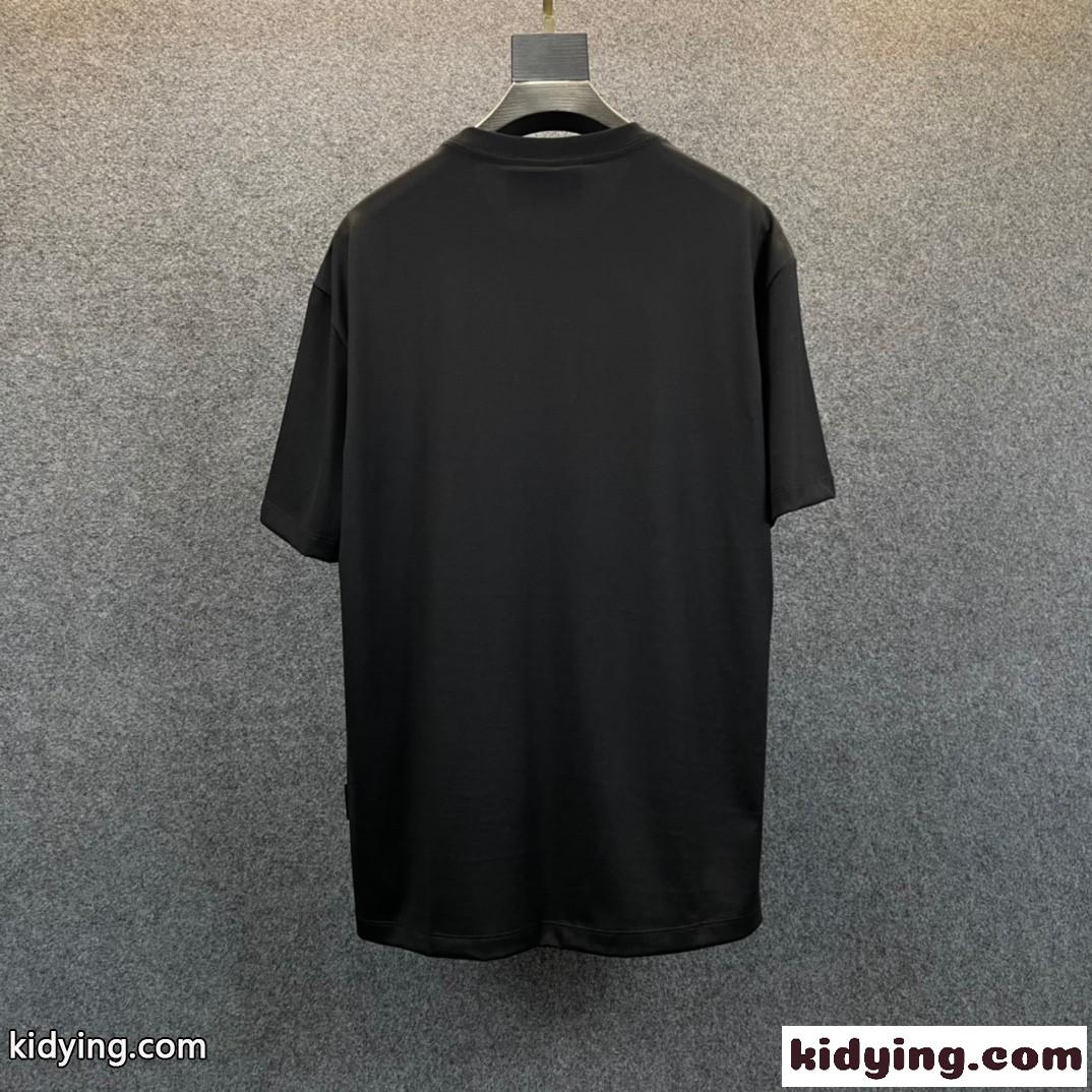 カジュアル 柔らかい クルーネック 快適 フィリッププレイン 半袖Tシャツ コピー メンズ トップス ホワイト ブラック-3