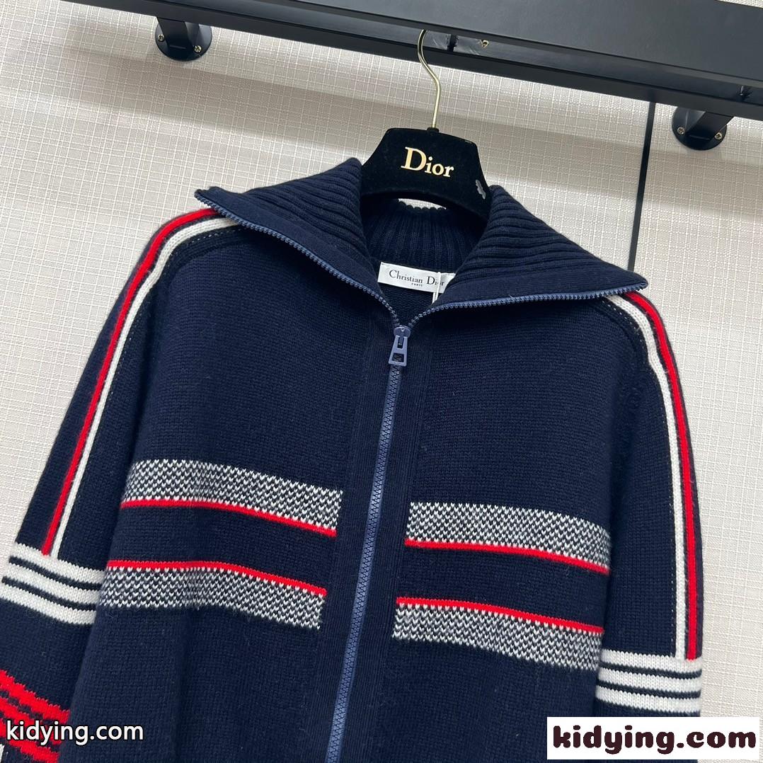 DIORALPS ジップ カーディガン クリスチャン・ディオール ニット コピー ブルー-1