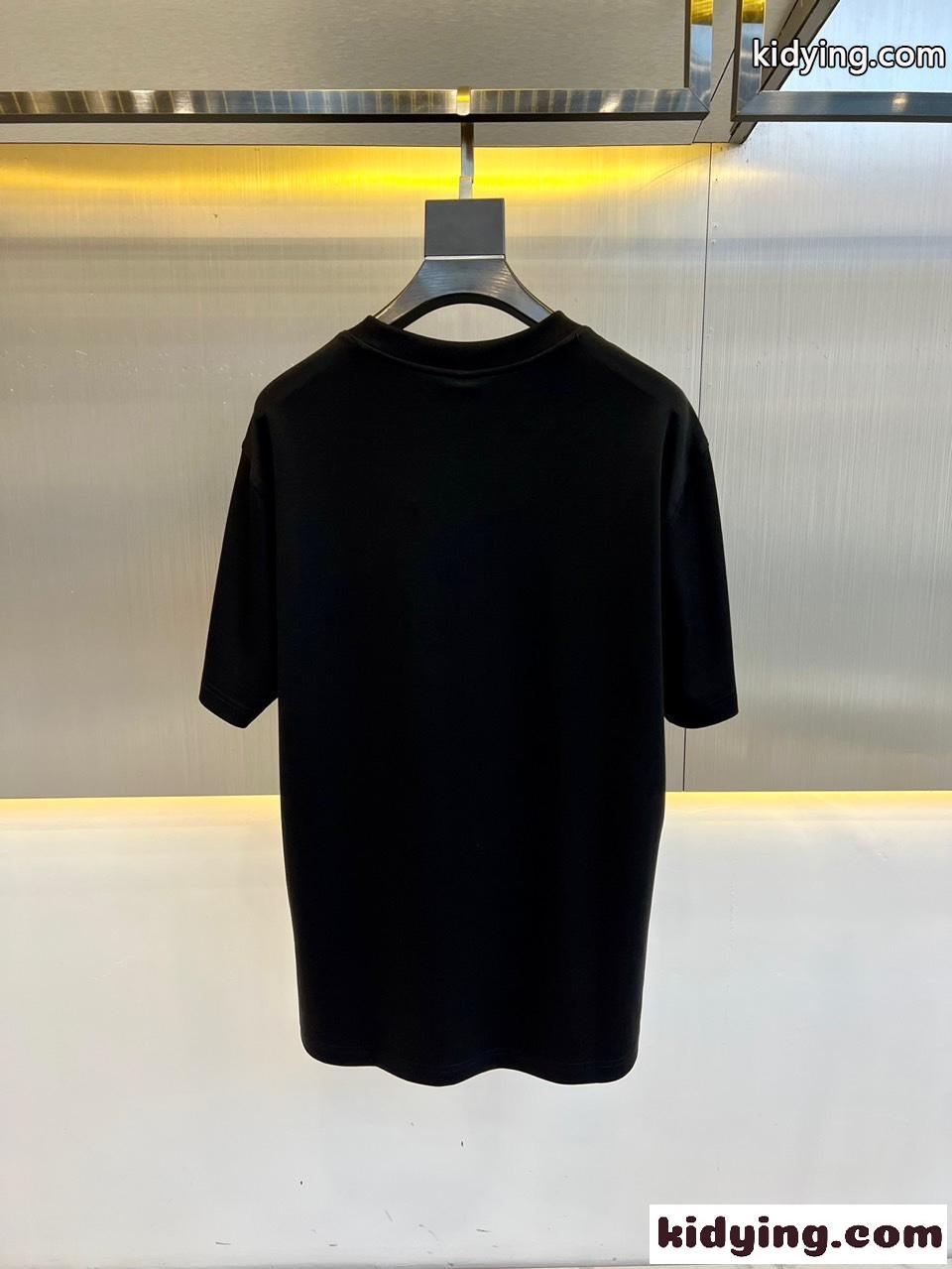 定番 カジュアル コットンジャージ 半袖Tシャツ モンクレール Tシャツ コピー ブラック-4