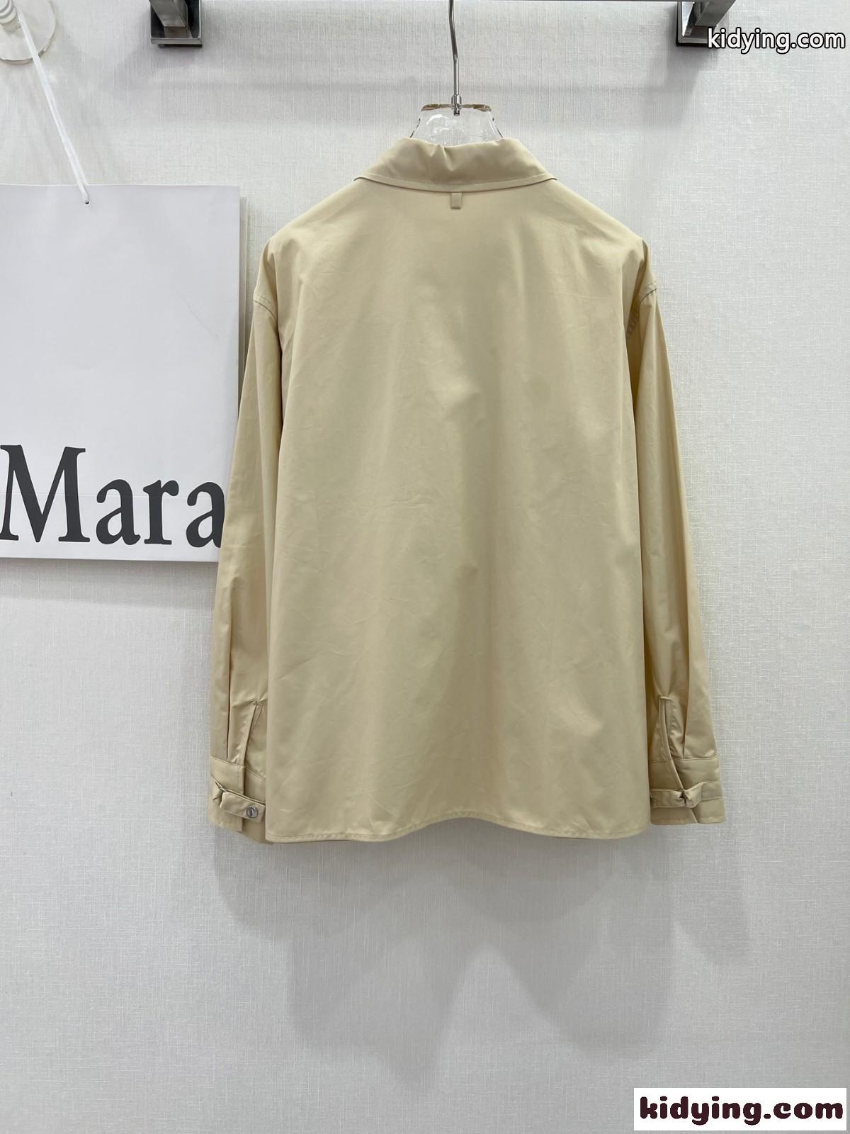シンプル おしゃれ 無地 ジップ付き エルメス シャツ コピー レディース トップス ベージュ-3