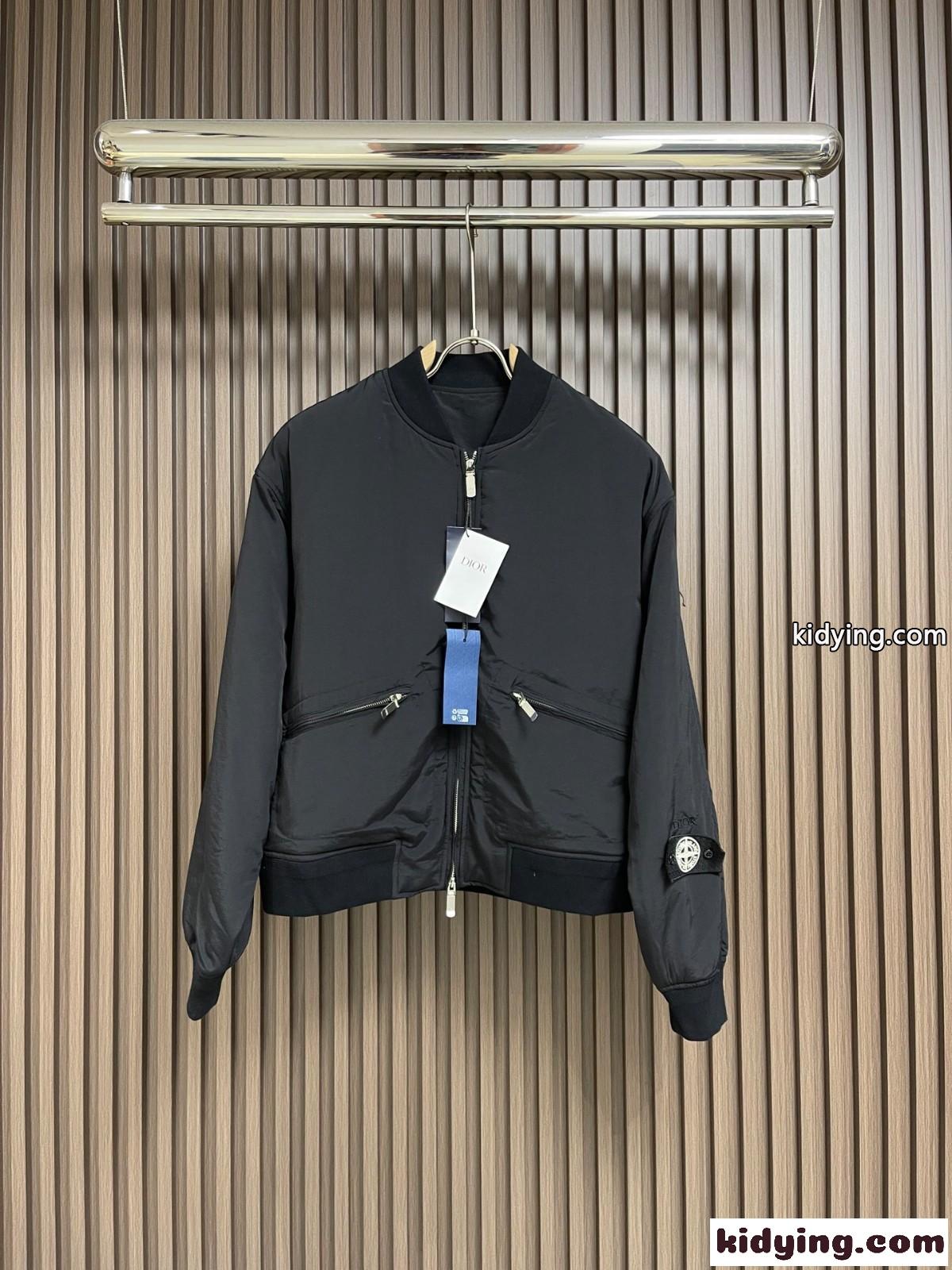 DIOR AND STONE ISLAND ボンバージャケット クリスチャン・ディオール ジャケット コピー ブラック-0