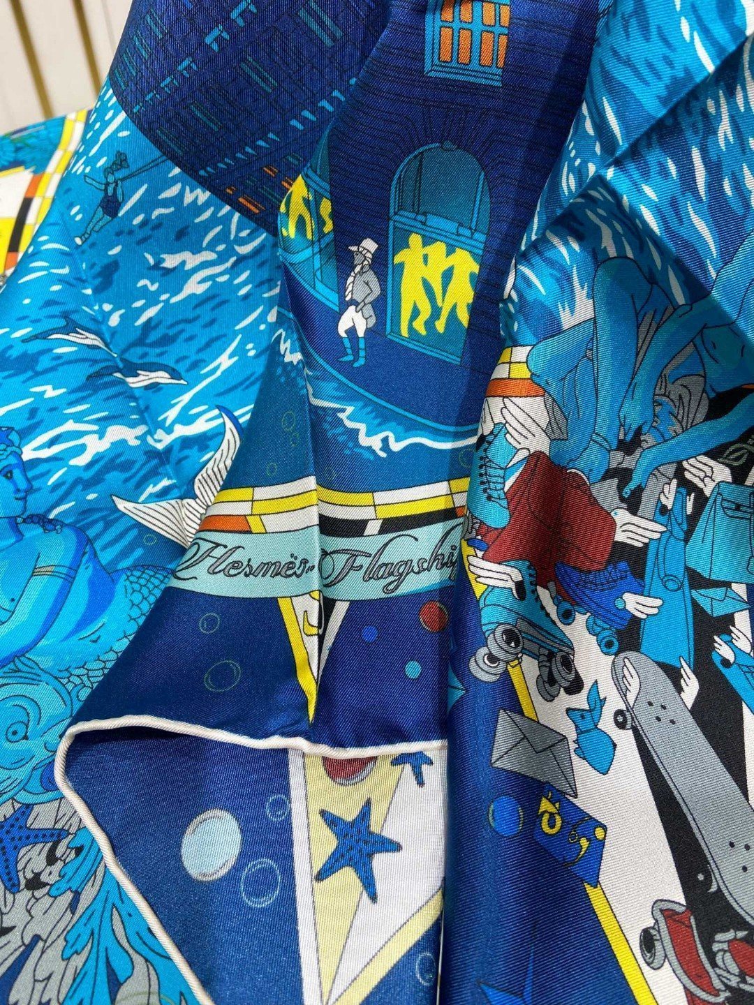 華やか エレガント カレ90プリント エルメス スカーフ コピー シルク-4