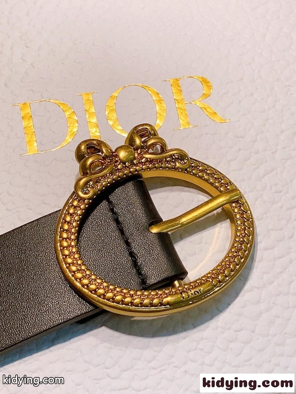 クリスチャン・ディオール Dior Médaillon ベルト コピー 30mm ブラック-2