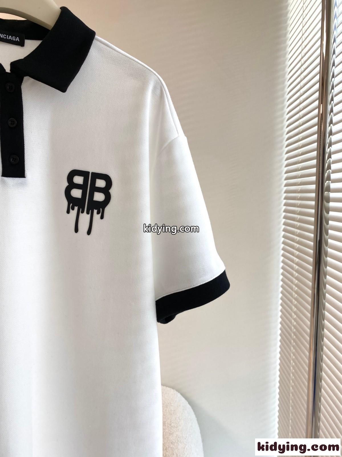 カジュアル お洒落 ロゴ バレンシアガ 半袖tシャツ コピー 着心地いい ポロシャツ-1