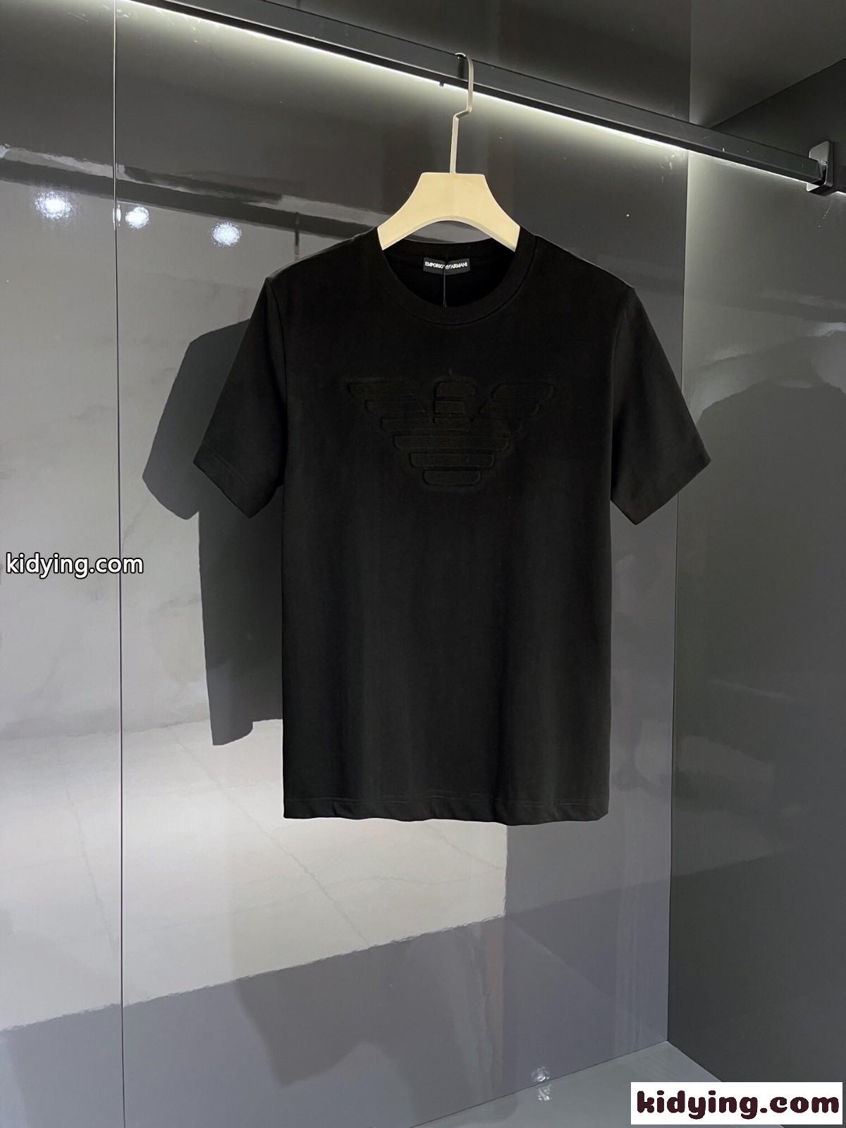 アルマーニ tシャツ コピー 半袖 着心地いい ベーシック 上品 3色あり クルーネック トップス-3
