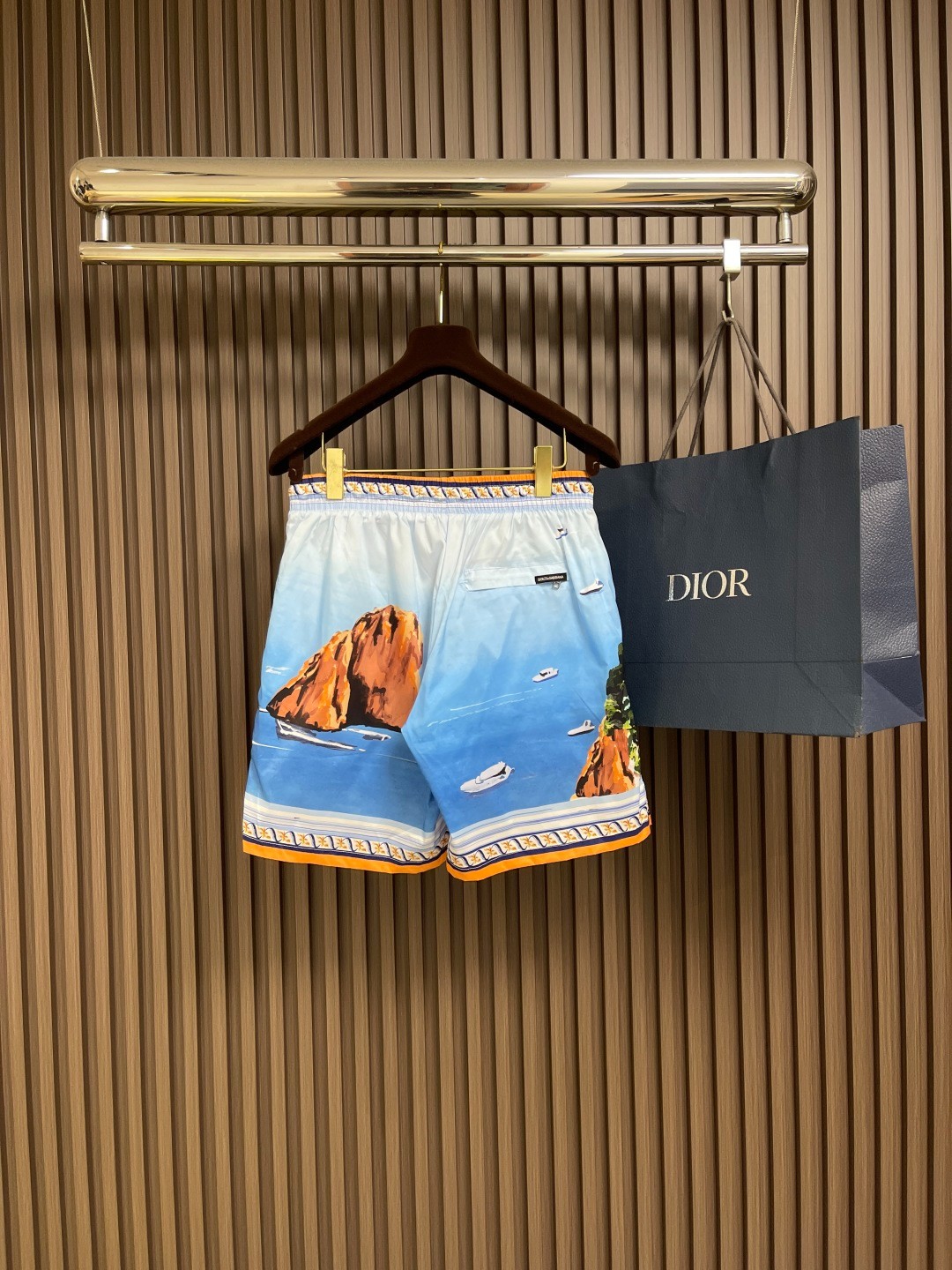ドルチェ&ガッバーナ パンツ 偽物 お洒落 プリント メンズ ショートパンツ-1
