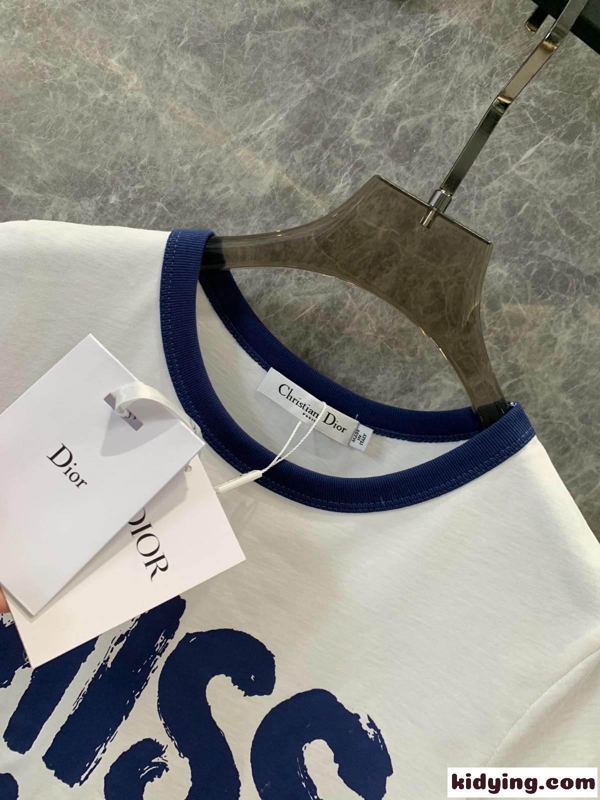 クリスチャン・ディオール Tシャツ コピー 人気 Miss Dior コットン 半袖Tシャツ-0