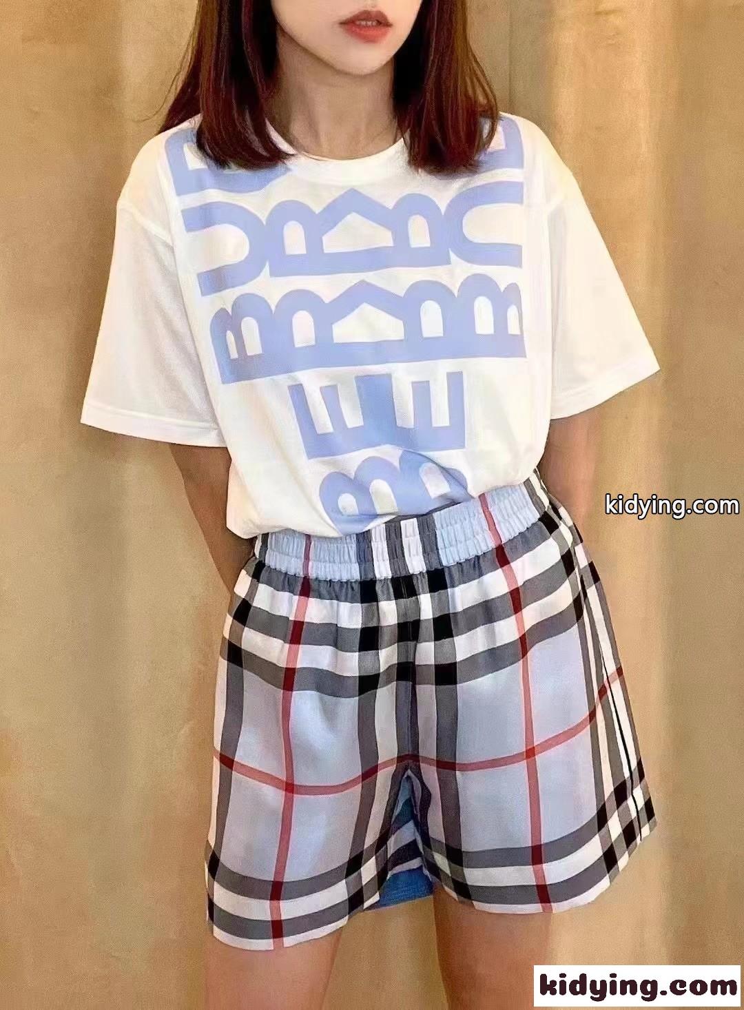 カジュアル ロゴプリント コットン オーバーサイズTシャツ バーバリー Tシャツ コピー 半袖-4