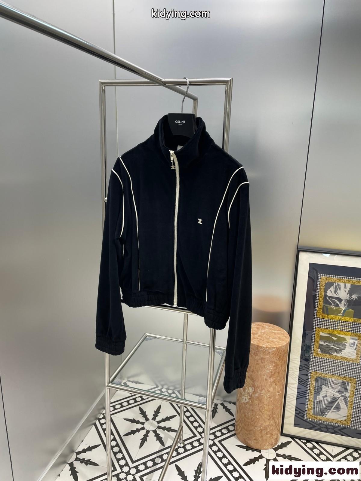 ベルベット クロップド丈 アウター パンツ セリーヌ セットアップ コピー レディース スポーツ-1