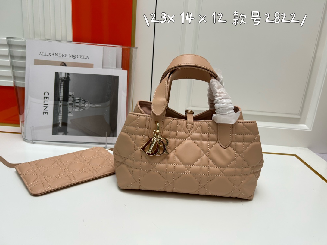 ディオール DIOR TOUJOURS トート スモール クリスチャン・ディオール バッグ コピー ピンク-0