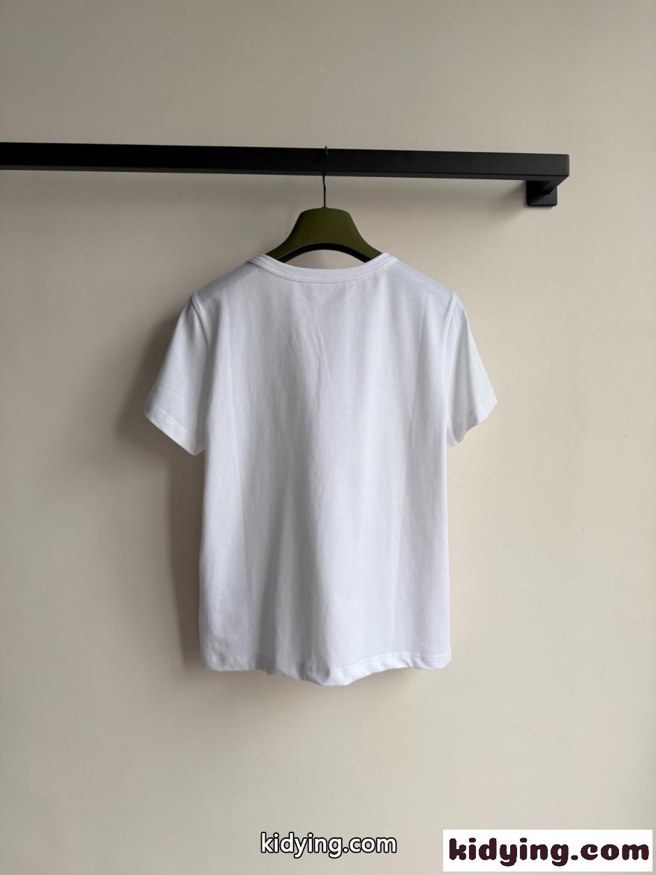 シンプル ホースビット 半袖Tシャツ グッチ Tシャツ コピー コットン ホワイト-1