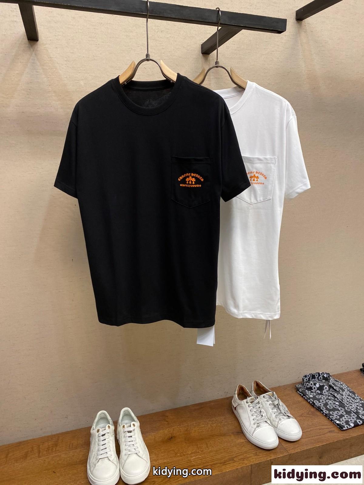 カジュアル おしゃれ セメタリークロス ロゴ クロムハーツ Tシャツ コピー コットン-0