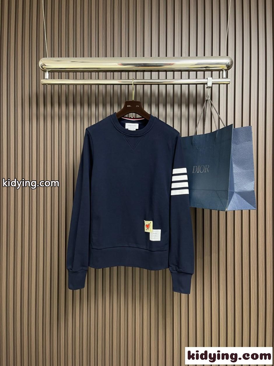 スタイリッシュ カジュアル スウェットシャツ トムブラウン Tシャツ 偽物 ネイビー-2