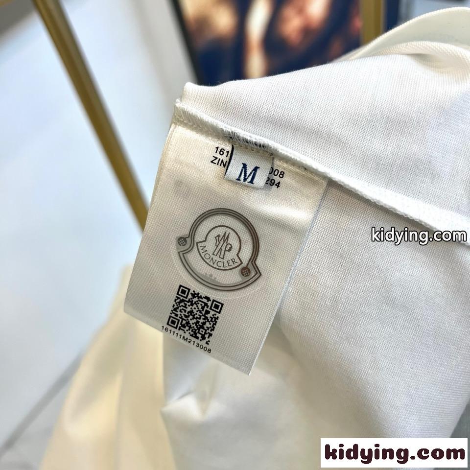 モンクレール Tシャツ コピー シンプル ロゴプリント クルーネック 半袖Tシャツ ホワイト-4