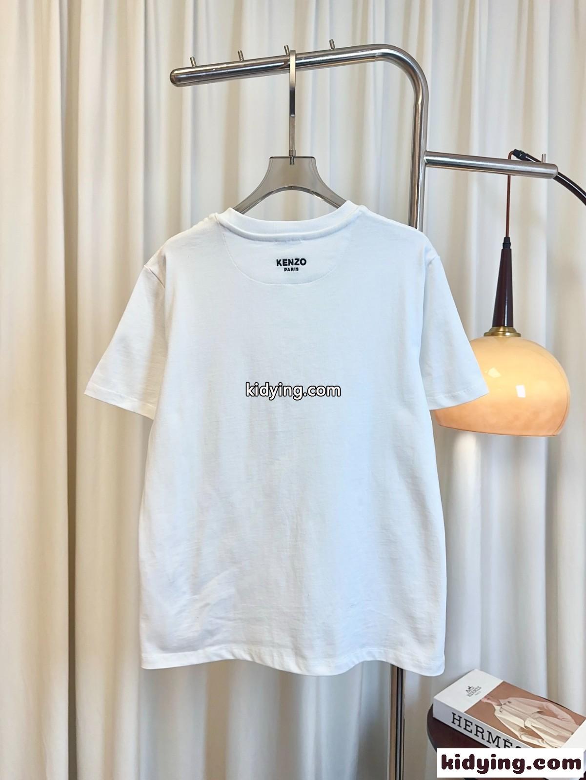 カジュアル ルーズフィット 半袖Tシャツ ケンゾー Tシャツ コピー ホワイト-0