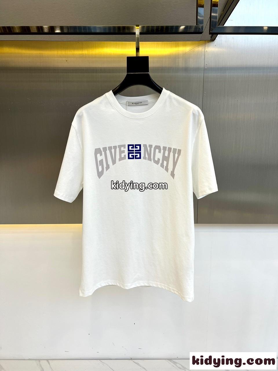 カジュアル クルーネック コットン ジバンシィ Tシャツ コピー ホワイト-0
