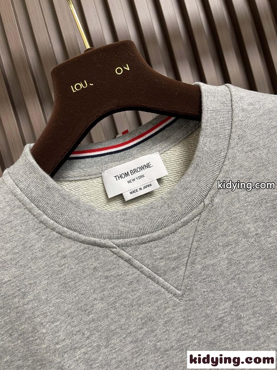スタイリッシュ カジュアル スウェットシャツ トムブラウン Tシャツ 偽物 グレー-3