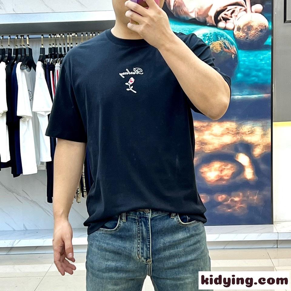 ロゴ ローズ コットンTシャツ バーバリー 半袖Tシャツ コピー ブラック-2