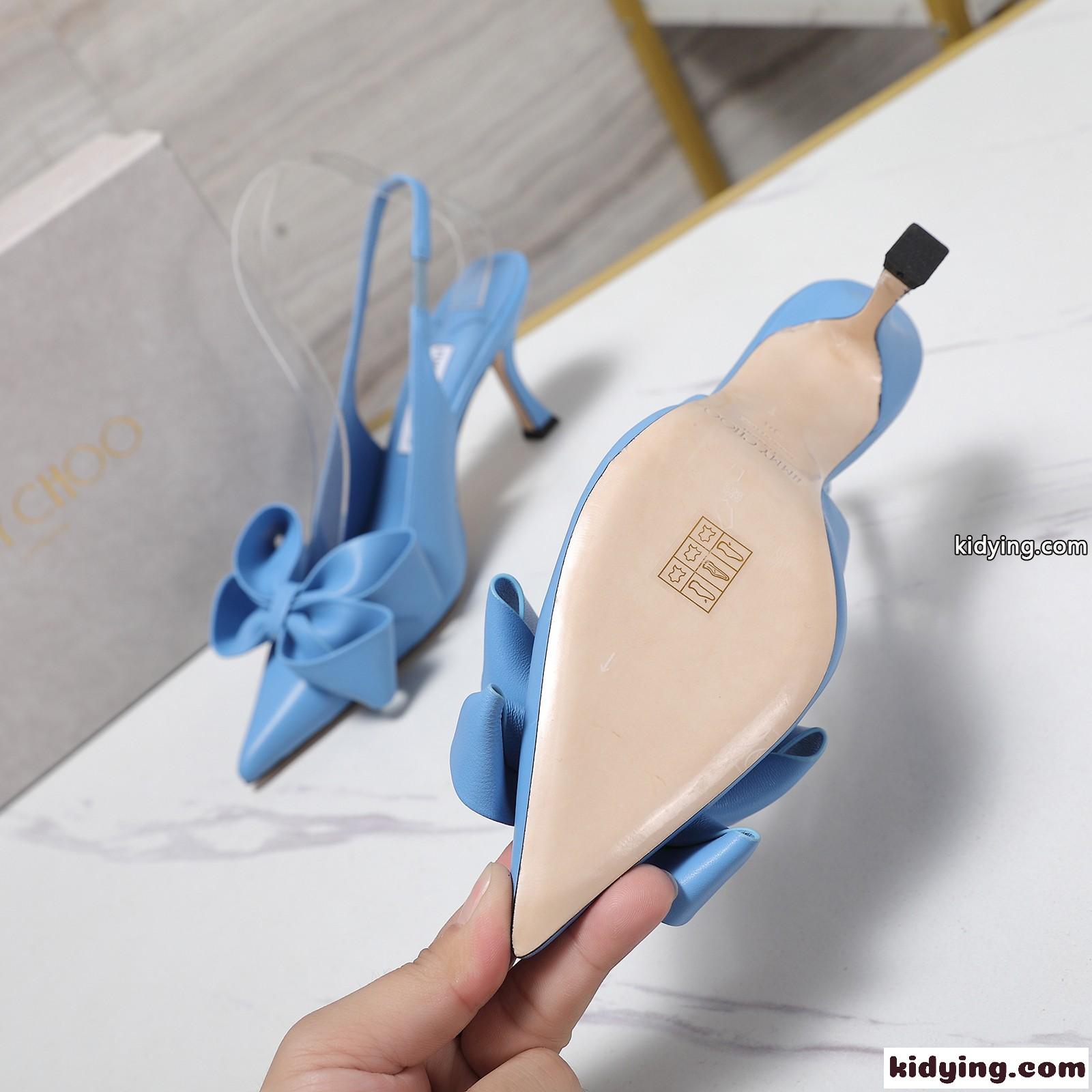 ジミーチュウ スタズ スリングバック スーパーコピー ハイヒール パンプス ブルー-3