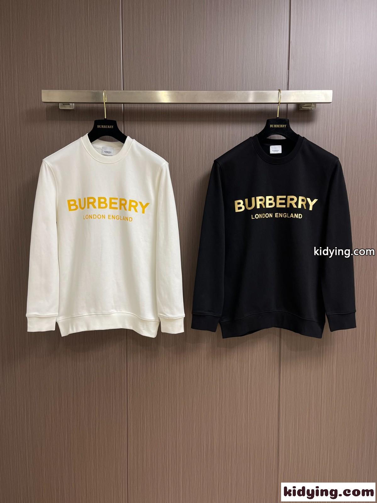 バーバリー 長袖Tシャツ 偽物 人気 お洒落 コットン スウェットシャツ ロゴ入り-0