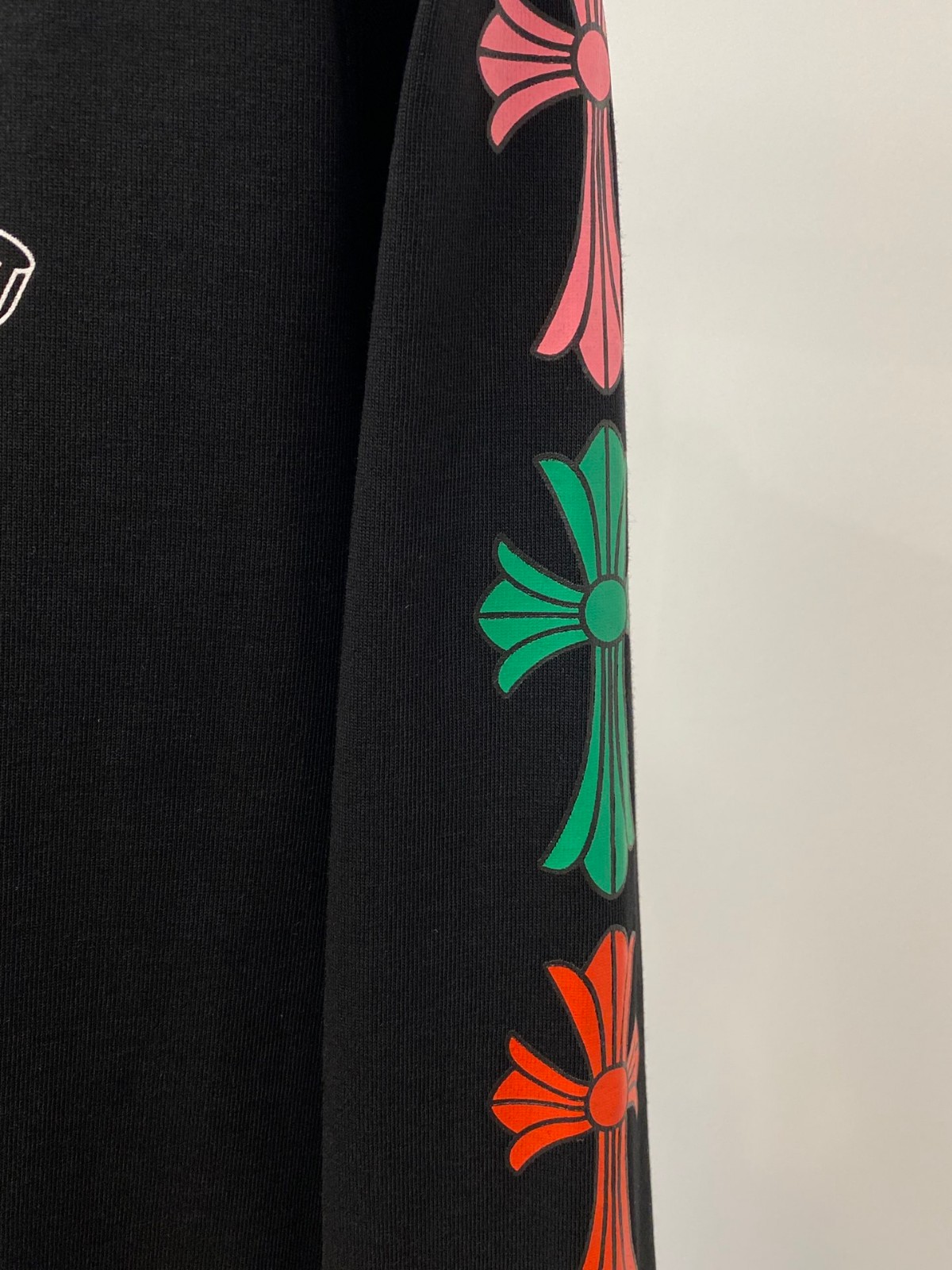 定番 合わせやすい クルーネック 長袖Tシャツ クロムハーツ Tシャツ コピー ブラック-1