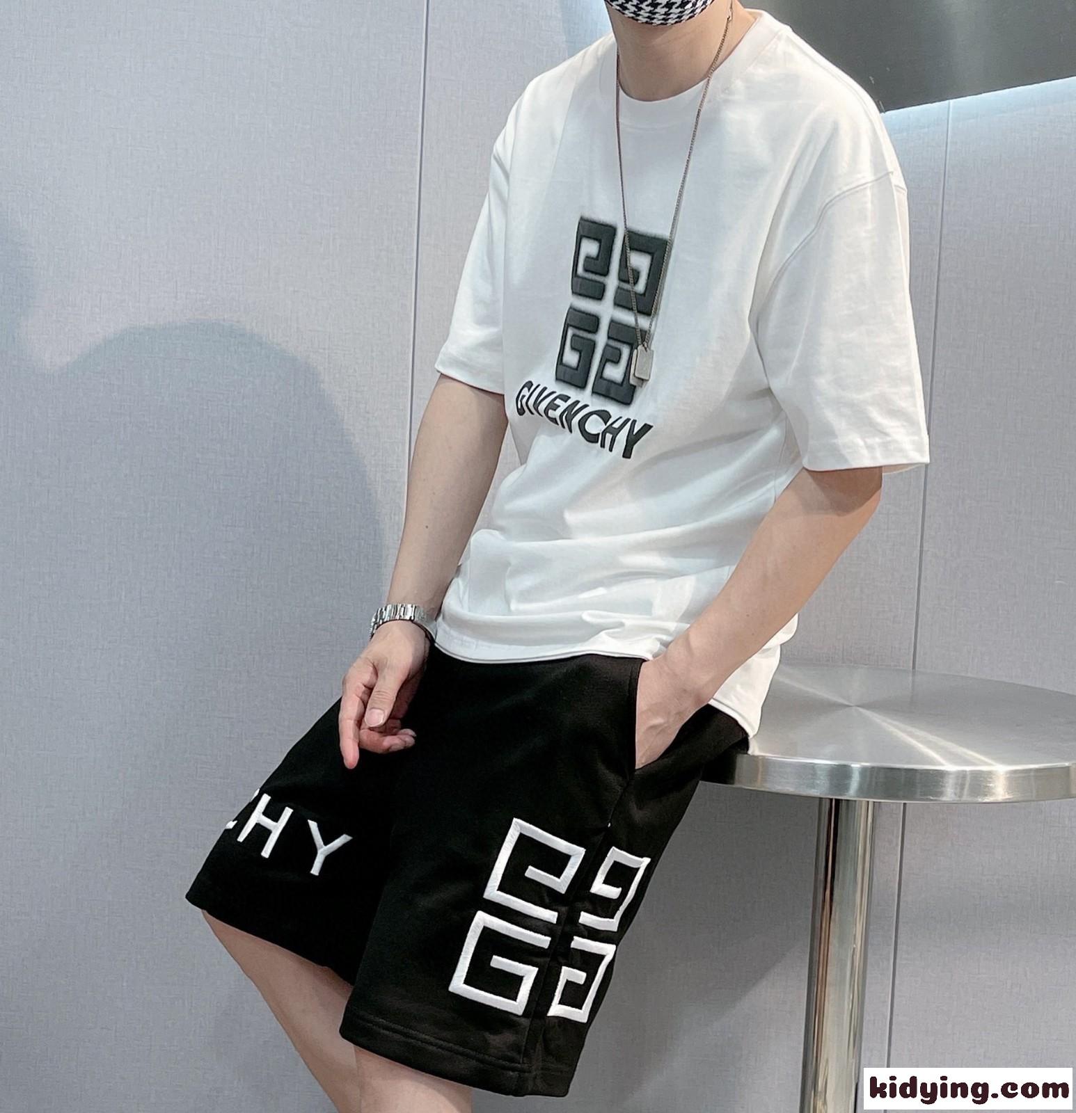 2022SS春夏新作 ジバンシィ Tシャツ コピー 半袖 ゆったり 男女兼用 シルケット コットン ロゴ 快適-0