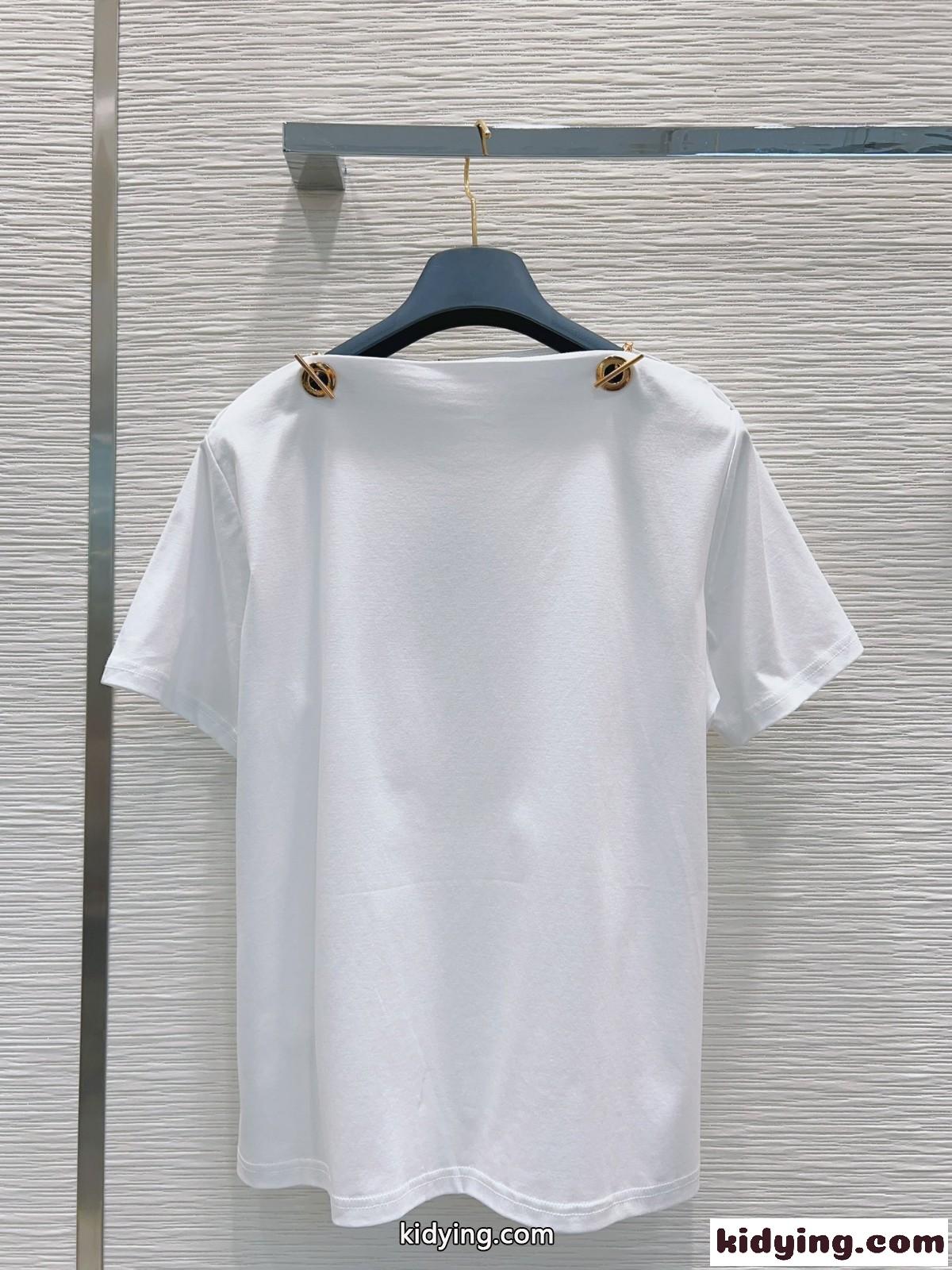 洗練された チェーンショルダー 半袖Tシャツ ルイ・ヴィトン Tシャツ コピー レディース-3