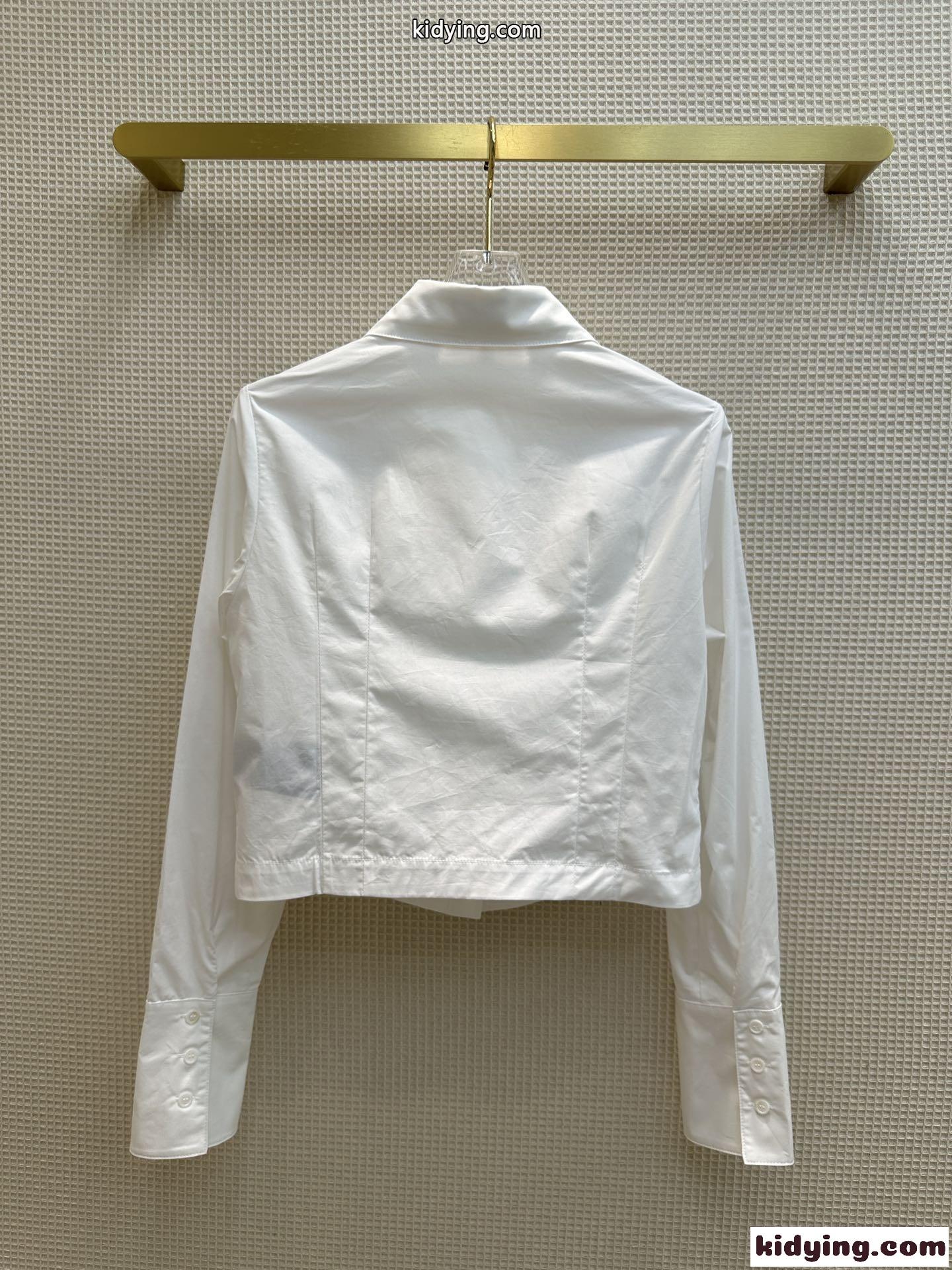 洗練された 上品 ロゴ 刺繍 イヴ・サンローラン シャツ コピー レディース エレガント-4