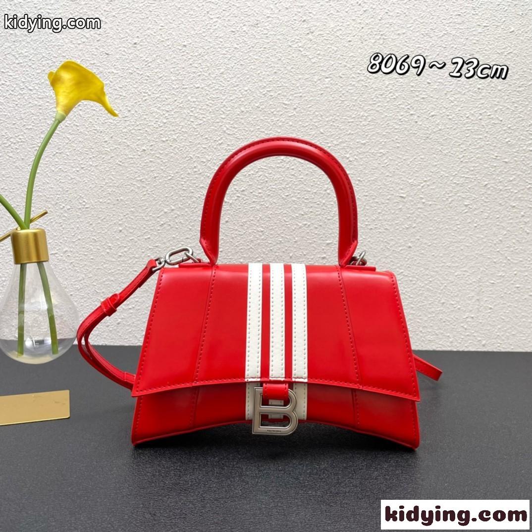 BALENCIAGA x ADIDAS 人気 HOURGLASS ハンドバッグ バレンシアガ バック コピー レッド-0